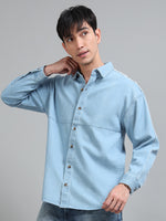 Load image into Gallery viewer, DENIM FULL SLEEVE SHIRT DISTRESSED
