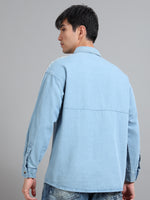 Load image into Gallery viewer, DENIM FULL SLEEVE SHIRT DISTRESSED
