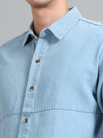 Load image into Gallery viewer, DENIM FULL SLEEVE SHIRT DISTRESSED
