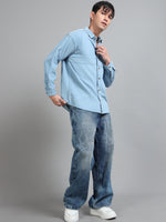 Load image into Gallery viewer, DENIM FULL SLEEVE SHIRT DISTRESSED
