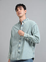 Load image into Gallery viewer, DENIM PLAIN  POCKET LESS SHIRT

