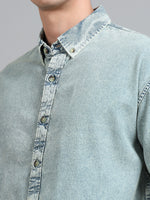 Load image into Gallery viewer, DENIM PLAIN  POCKET LESS SHIRT
