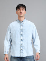 Load image into Gallery viewer, DENIM PLAIN  POCKET LESS SHIRT
