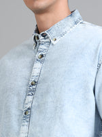 Load image into Gallery viewer, DENIM PLAIN  POCKET LESS SHIRT
