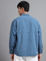 Load image into Gallery viewer, DENIM FULL SLEEVE SHIRT DISTRESSED

