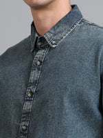 Load image into Gallery viewer, DENIM PLAIN  POCKET LESS SHIRT
