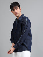 Load image into Gallery viewer, DENIM FULL SLEEVE SHIRT DISTRESSED
