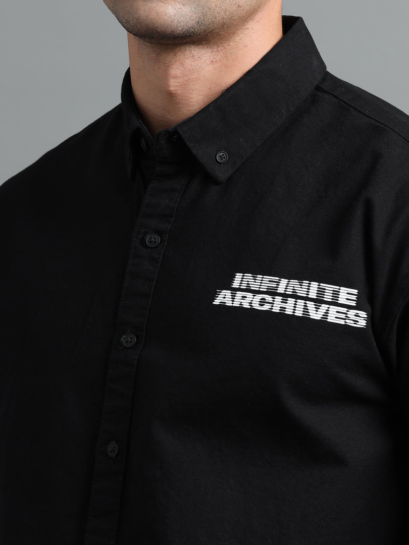 PLAIN SHIRT FULL SLEEVE PRINTED