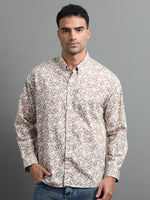 Load image into Gallery viewer, PRINTED LINEN SHIRT FULL SLEEVE
