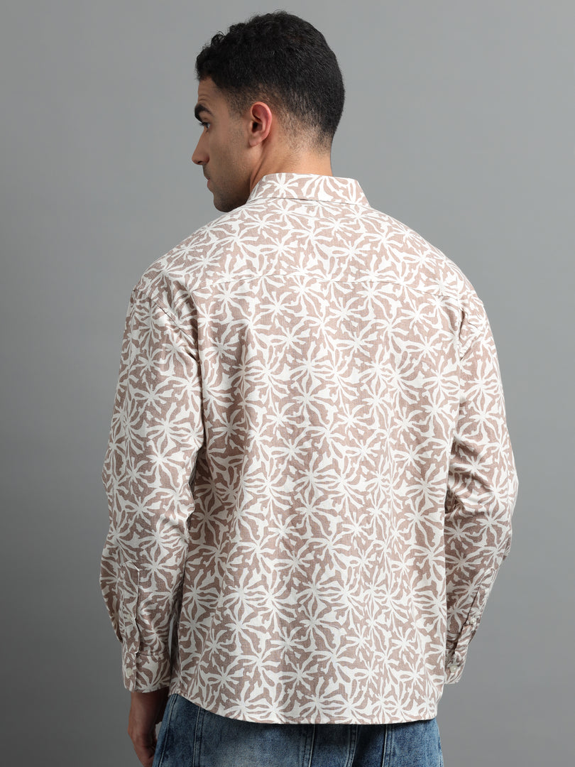 PRINTED LINEN SHIRT FULL SLEEVE