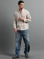 Load image into Gallery viewer, PRINTED LINEN SHIRT FULL SLEEVE
