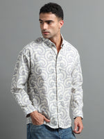 Load image into Gallery viewer, PRINTED LINEN SHIRT FULL SLEEVE
