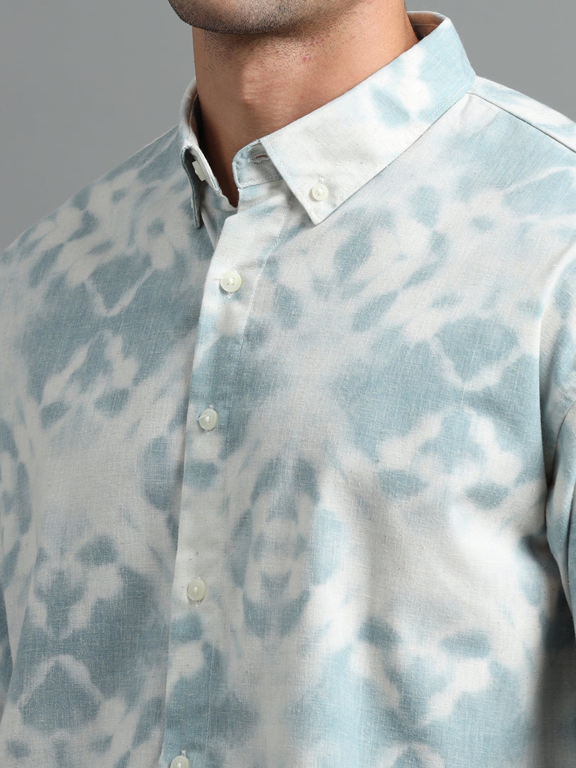 PRINTED LINEN SHIRT FULL SLEEVE