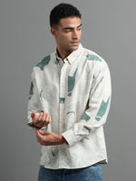 Load image into Gallery viewer, PRINTED LINEN SHIRT FULL SLEEVE
