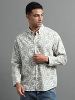 Load image into Gallery viewer, PRINTED LINEN SHIRT FULL SLEEVE
