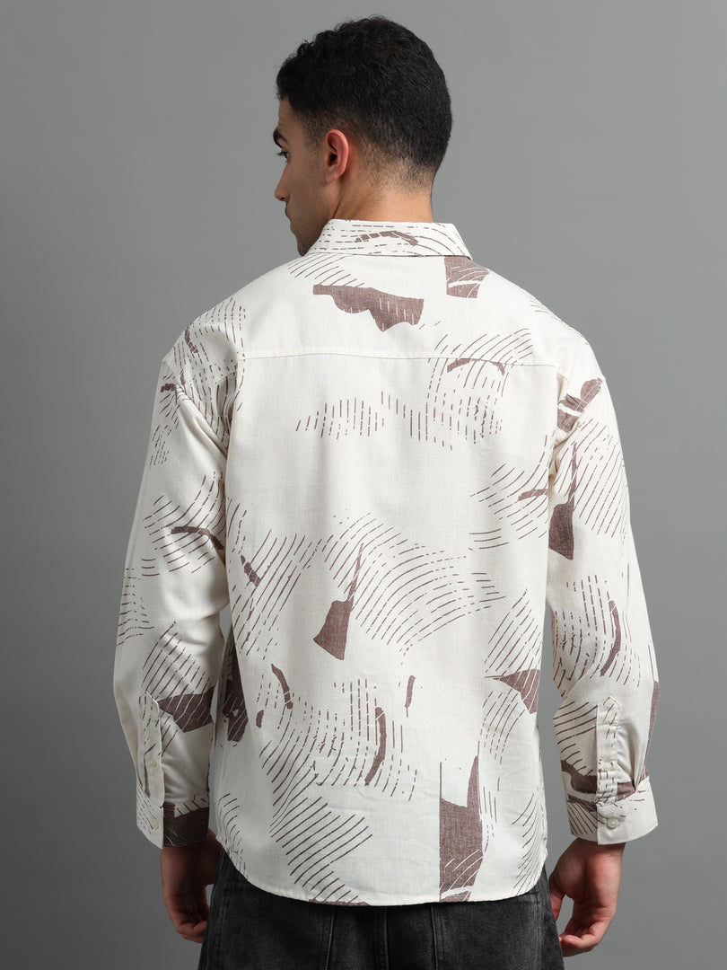 PRINTED LINEN SHIRT FULL SLEEVE