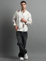 Load image into Gallery viewer, PRINTED LINEN SHIRT FULL SLEEVE
