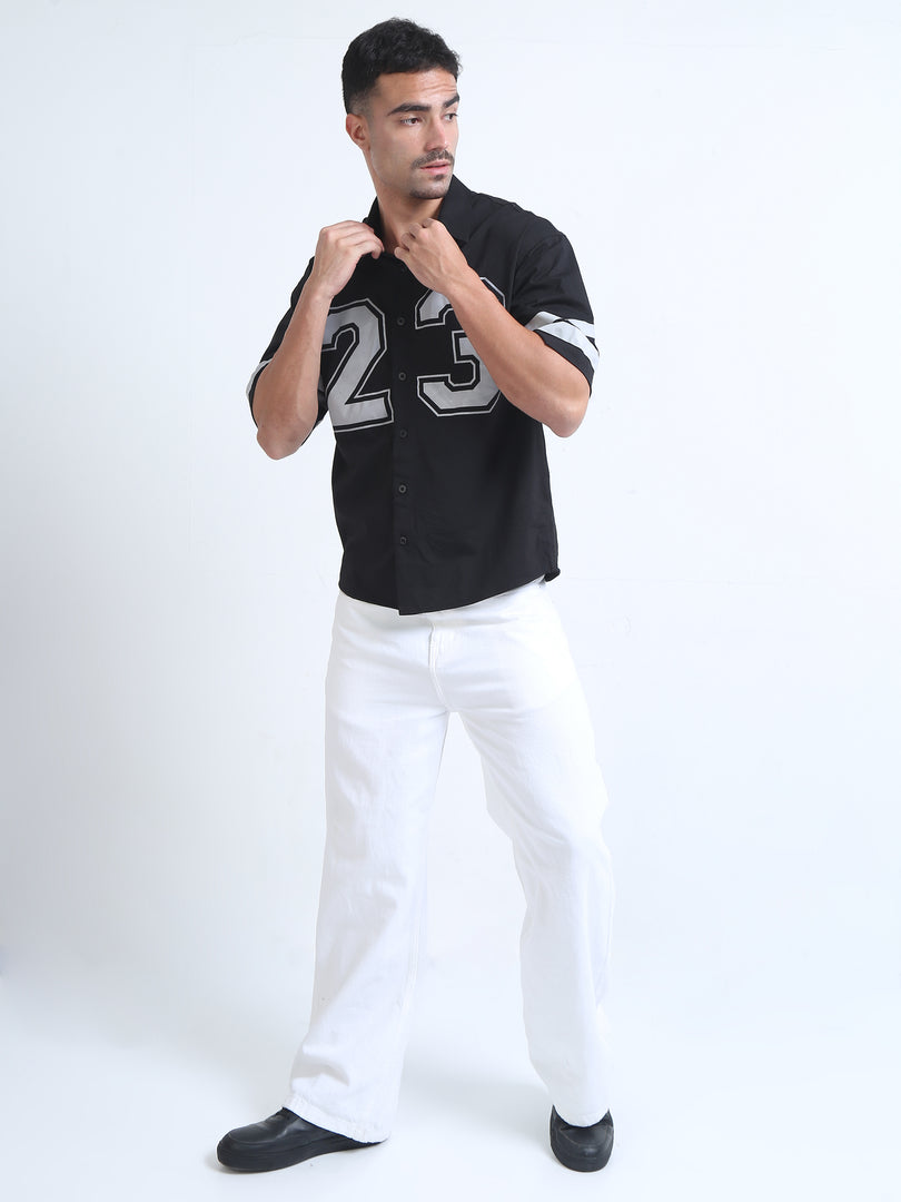 IMPORTED PLAIN HALF SLEEVE SHIRT PRINTED