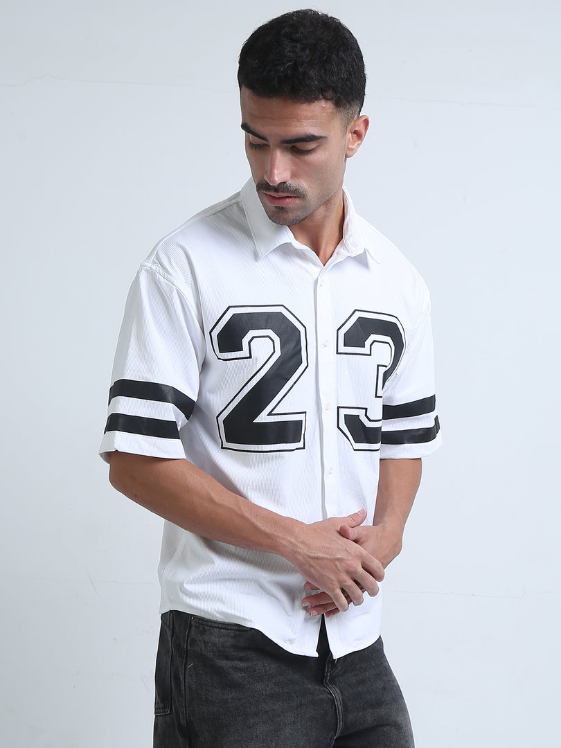 IMPORTED PLAIN HALF SLEEVE SHIRT PRINTED