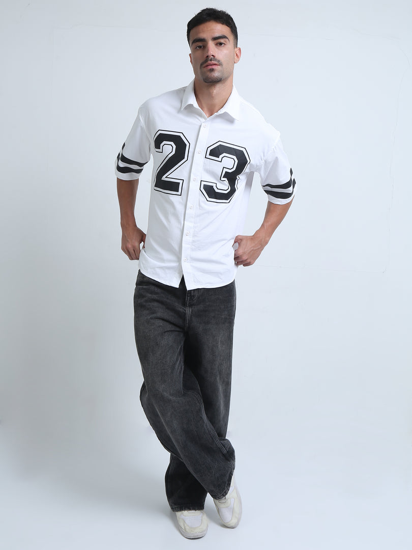 IMPORTED PLAIN HALF SLEEVE SHIRT PRINTED