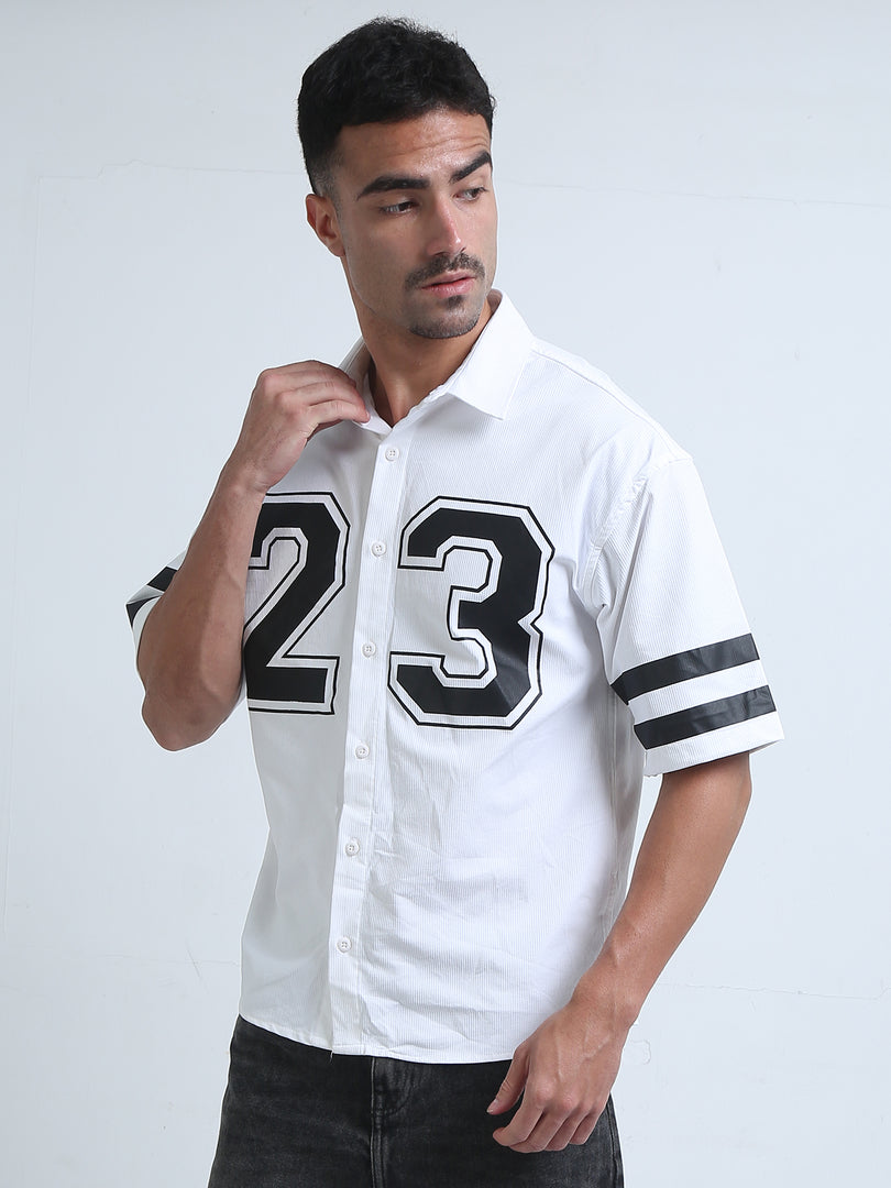 IMPORTED PLAIN HALF SLEEVE SHIRT PRINTED
