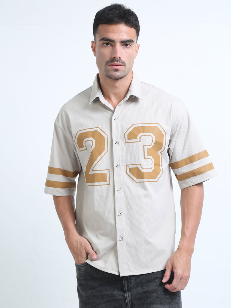 IMPORTED PLAIN HALF SLEEVE SHIRT PRINTED