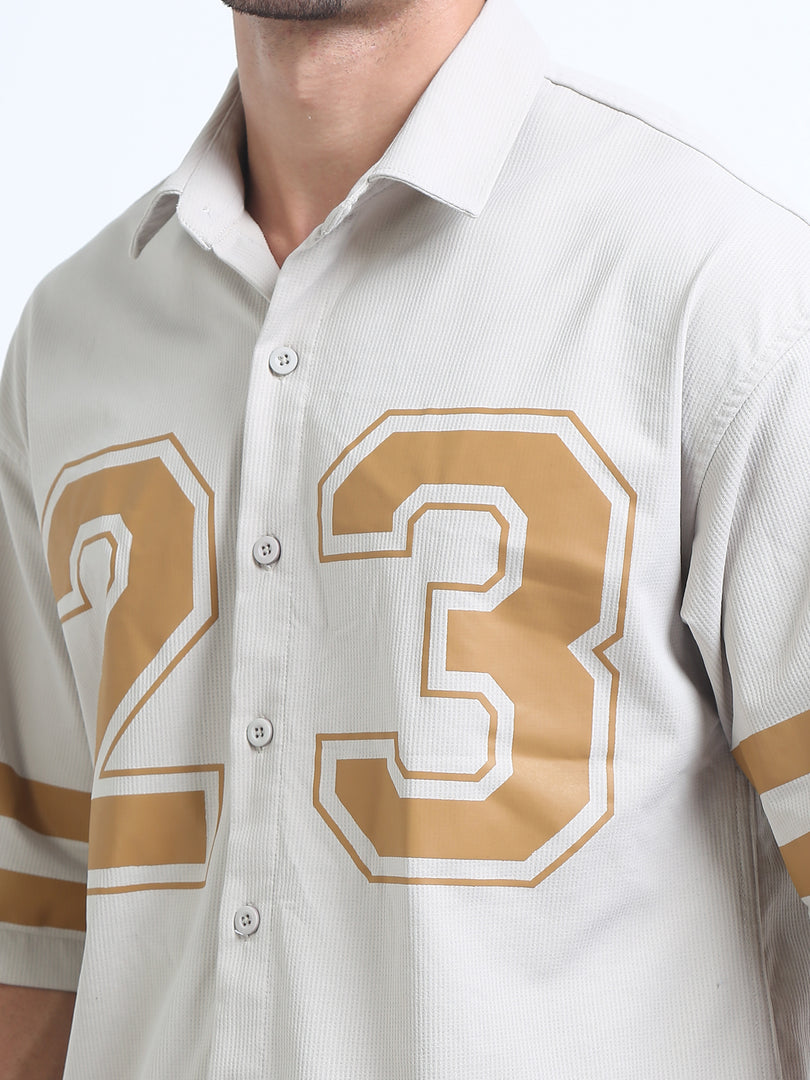 IMPORTED PLAIN HALF SLEEVE SHIRT PRINTED