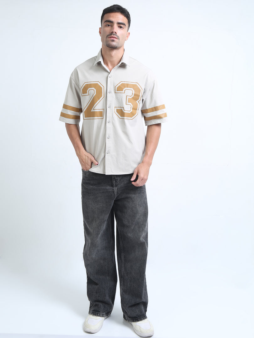 IMPORTED PLAIN HALF SLEEVE SHIRT PRINTED