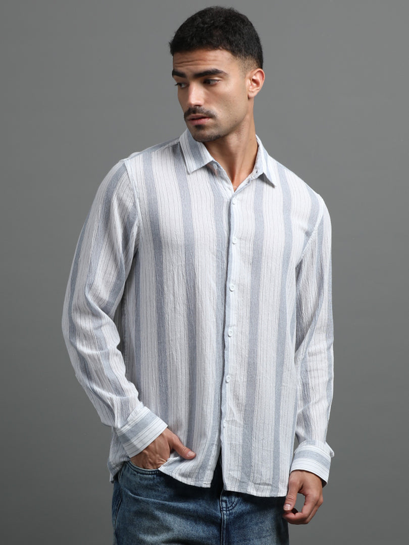 IMPORTED STRIPED SHIRT FULL SLEEVE