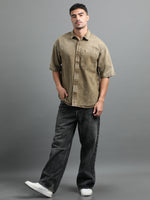 Load image into Gallery viewer, DENIM HALF SLEEVE DYE SHIRT SINGLE POCKET
