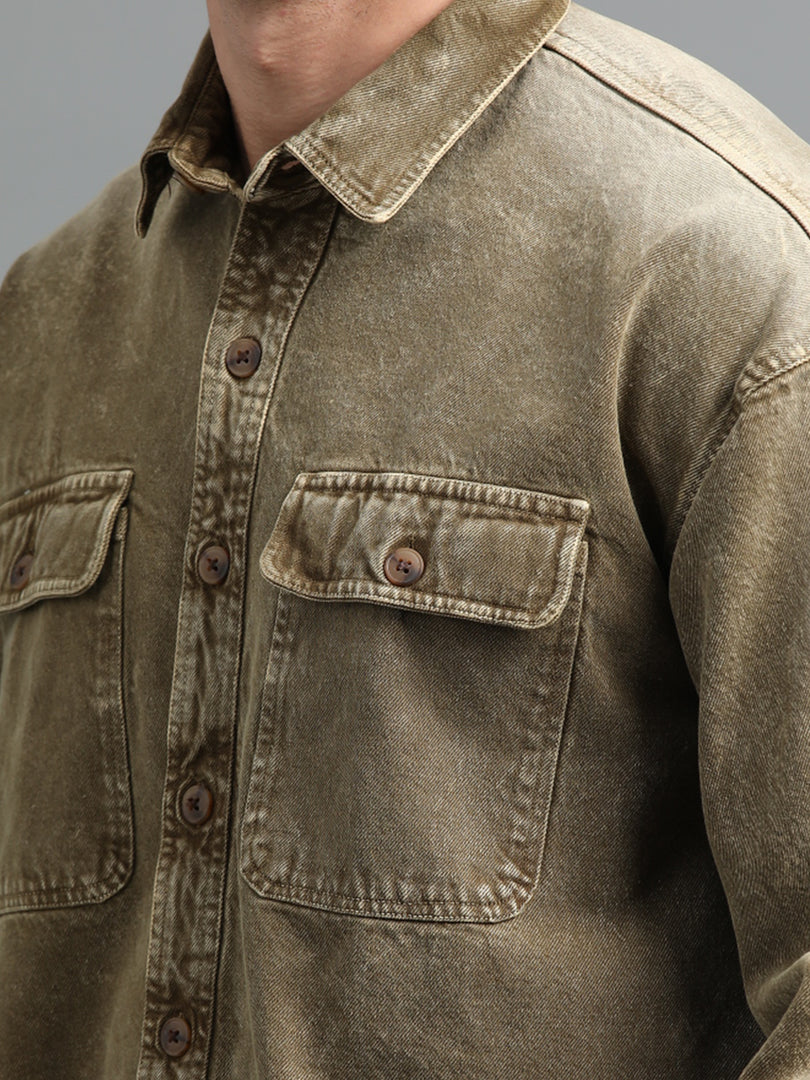 DENIM TWIN POCKET DYE SHIRT