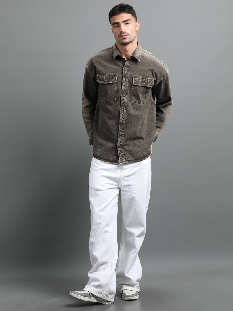 DENIM TWIN POCKET DYE SHIRT