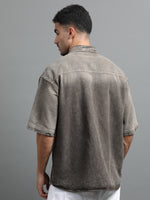 Load image into Gallery viewer, DENIM HALF SLEEVE DYE SHIRT SINGLE POCKET
