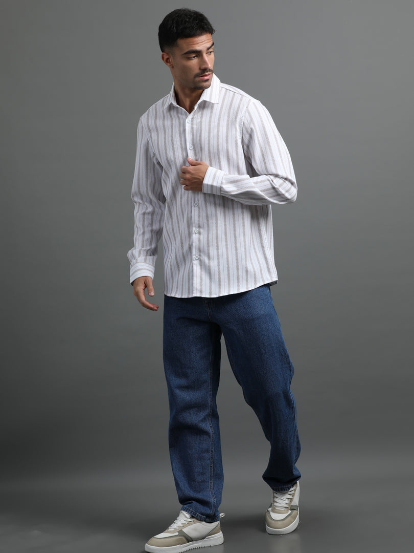 IMPORTED STRIPED SHIRT FULL SLEEVE