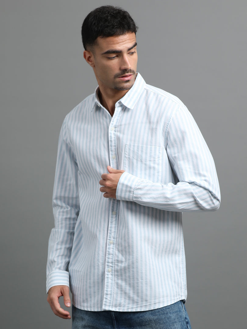 OXFORD STRIPES FULL SLEEVE SHIRT