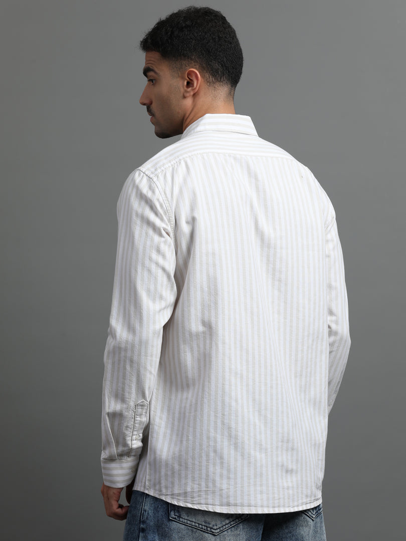 OXFORD STRIPES FULL SLEEVE SHIRT