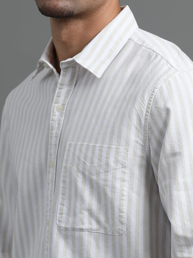 OXFORD STRIPES FULL SLEEVE SHIRT